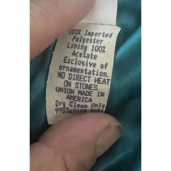 Karen Lawrence by Matthew Vintage Green Sequin Blazer Jacket No Size See Disc - Picture 7 of 9